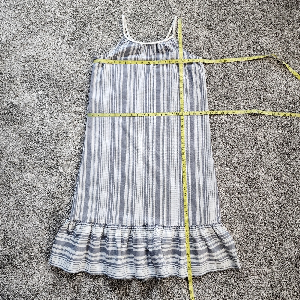 Vince Camuto Striped Ruffle Hem Midi Dress Size Small - Picture 6 of 10
